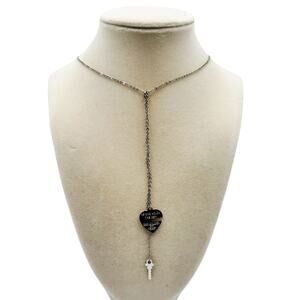 Key to My Heart Necklace Silver-Tone Broken Heart & Matching Key Pendant Chain